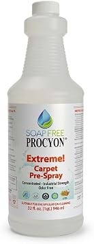 Soap Free Procyon Extreme Carpet Pre-Spray Concentrate, 32 fl oz