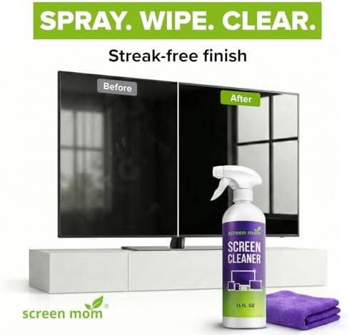 Screen Cleaner Spray 16oz Bottle for TV, Car, Laptop & Computer