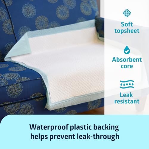 Super Absorbent Underpad, 36" x 36", 50 Count, Extra Large Disposable Incontinence Pads, Protective Bed Pads, Chucks, For Kids, Adults, Elderly, Furniture & Surface Protection Pee Pad