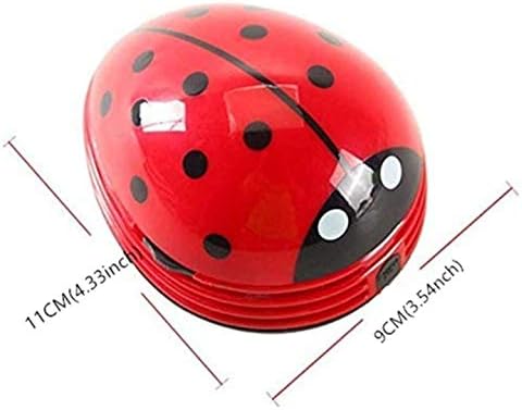 Ladybug Cartoon Mini Vacuum Cleaner Desktop Vacuum Dust Keyboard Sweeper Cordless Portable Corner Cute 2Pcs