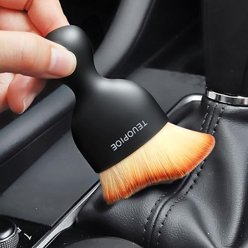 Car Detailing Brush for Interior Dusting and Air Vents, Brown