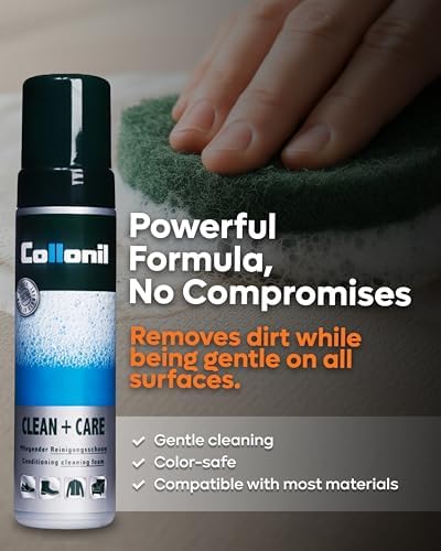 Clean & Care Shoe & Leather Cleaner XL 6.76 fl oz - Cleaning Foam – Sneaker Cleaner for Leather, Suede, Textile & Synthetic Materials | Universal Use | Made in Germany