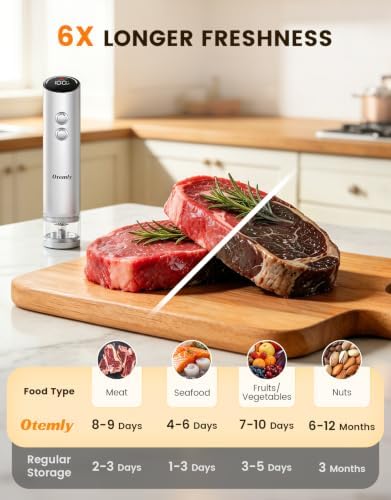 Compact Handheld Vacuum Sealer for Food with 20 Reusable Vacuum Bags