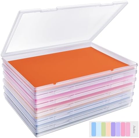 6 Pack Photo Storage Box, Fits 8" x 10" Photo & A4 Paper, Clear