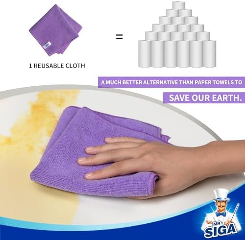 Microfiber Cleaning Cloths, Streak Free Microfiber Towels, 12 Pack