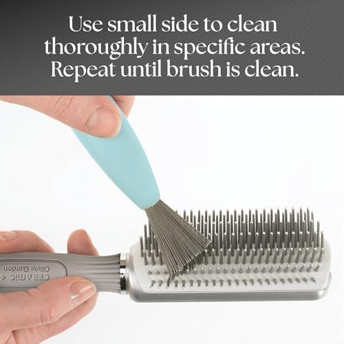 Olivia Garden The Brush Cleaner - Hair Brush Cleaner Tool for all Brush Sizes and Models - Removes Build-Up - 2 Tools in 1 - Beauty Care Accessories