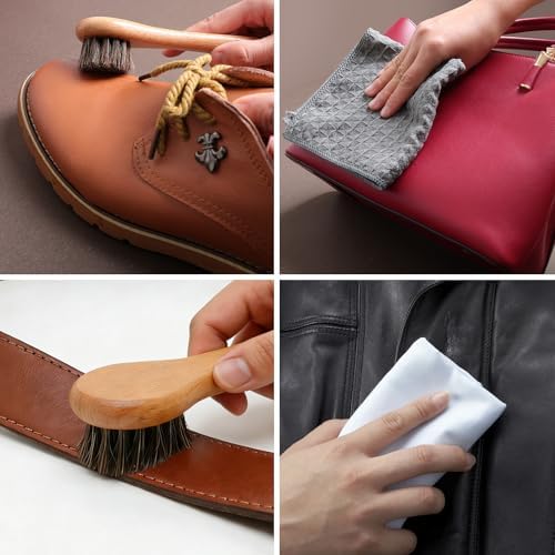 Leather Boots Care Kit- Leather Cleaner Boots Shoes Cleaning Kit, Saddle Soap,Mink Oil and Wax Waterproofer