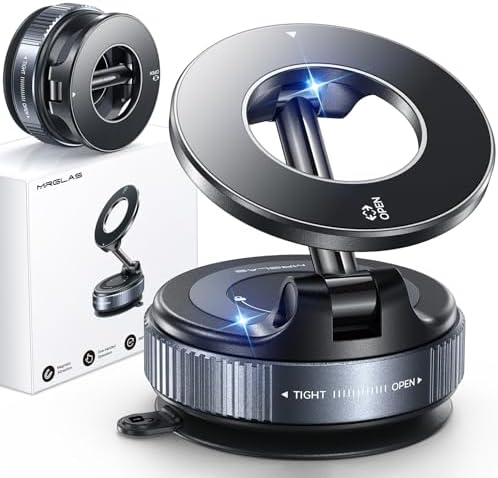2026 Upgraded for MagSafe Vacuum Car Phone Mount, 360° Adjustable