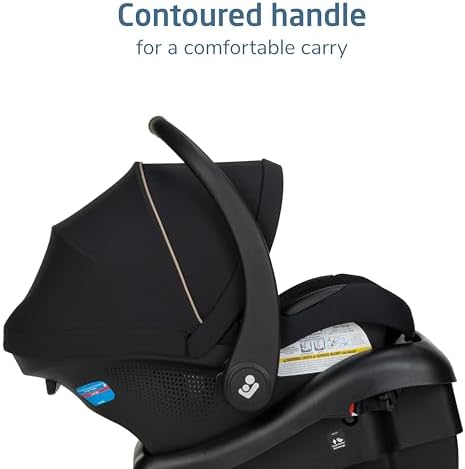 Mico Pro Baby Infant Car Seat with Base, Ventilated Chair, Soft Headrest Pad, Easy-Install Latch, Adjustable Belt Guide, 3-Position Base, Stroller-Ready, 4-30 lbs, up to 32 in, Sea Shadow