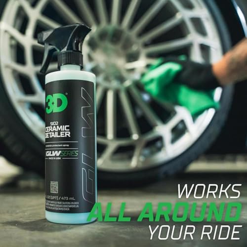 SiO2 Ceramic Detailer 1 Gallon – Quick Detailer with Advanced SiO2 Polymers – Hydrophobic Protection, UV Defense, High Gloss Finish, Ceramic Coating Booster – Professional Car Care – Made in USA