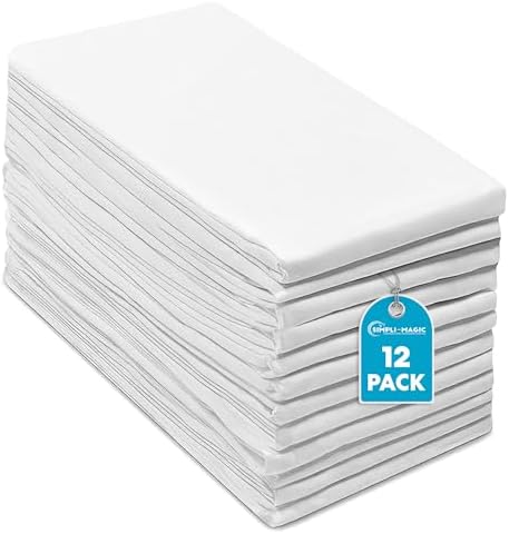 Flour Sack Kitchen Towels 24"x24" (12 Pack) – 100% Cotton, Lint-Free, High Absorbent Tea Towels – Perfect for Dish, Baking, Crafting