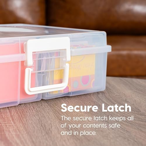 Photo Storage Box |Made in USA| 16 Cases - (2-Pack) - Clear
