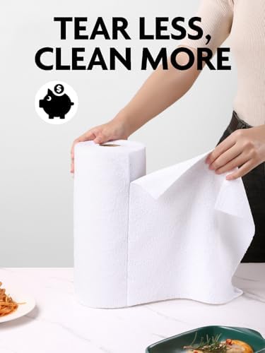 Microfiber Cleaning Cloth Roll- 75 Sheets, 12" x 12" (White)