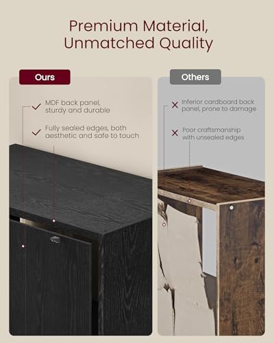 Bookshelf, 6 Cubes Storage Organizer, 25.8 x 9.4 x 38.7 Inches
