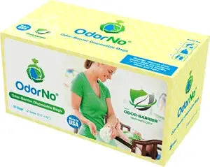 OdorNo Scentless Odor-Barrier Bag, 20 bags w/twist ties, Heavy Duty, Strong, Holds up to 2 lbs. Food Grade Safe, BPA Fre