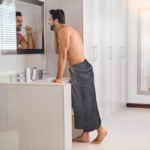 Jumbo Bath Sheets, 2 Pack, 35x70 in, 600 GSM Cotton, Grey