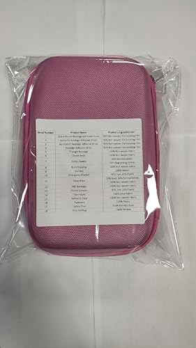 First Aid Kit 277PCS Car Home Camping Essentials Pink Emergency Kit