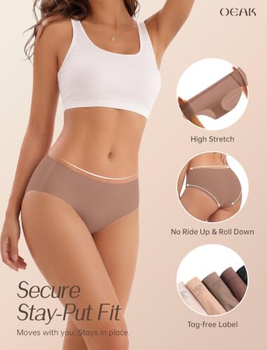 Womens Seamless Underwear Invisible Hipster Panties
