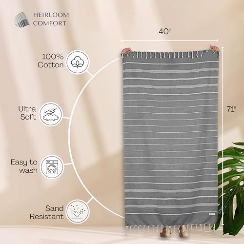 Multi Color Turkish Beach Towels 6 Pack, Oversized 40"x71", Sand Free, Absorbent, 100% Cotton, Quick Dry, Spa, Gym, Travel, Pool Towels, Prewashed, Machine Washable - Carnival Colors