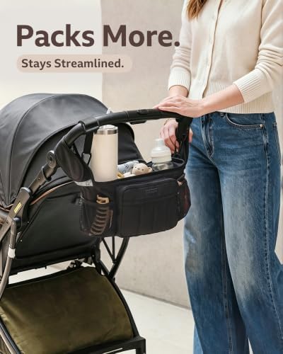 Stroller Organizer with 7 Pockets and 2 Cup Holders