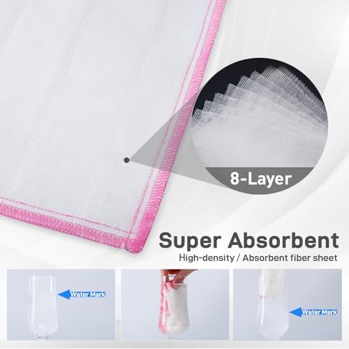 Naturally Wood Fiber Cleaning Cloth, 16 Pcs Kitchen Cleaning Cloths