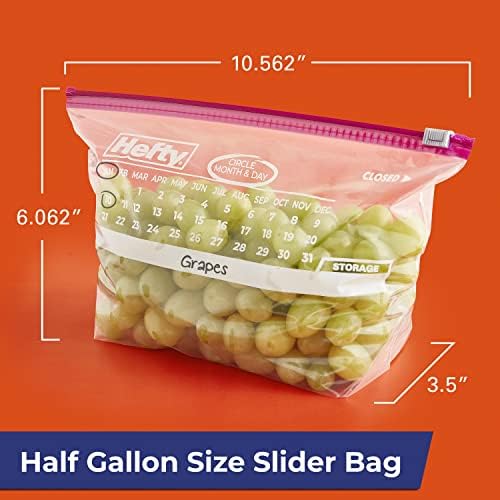 Calendar Slider Storage Bags, Half Gallon Size, 4pk, 32ct (128 Total)