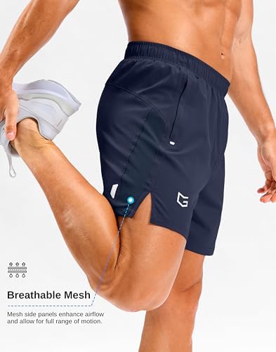 Men's Running Athletic Shorts 7"/9"/5" Zip Pockets Gym Workout Short