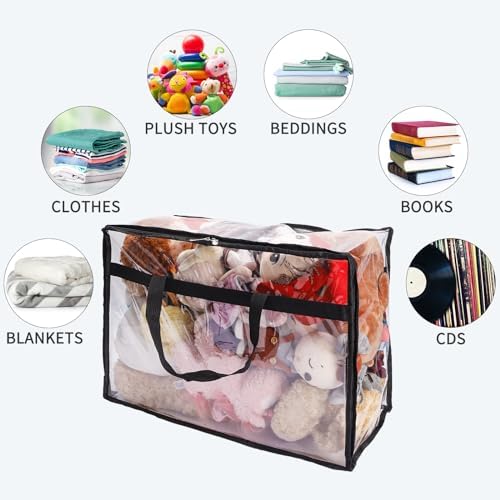 Blanket Storage Bags Extra Large 60L 4 Pack Clothes Organizer