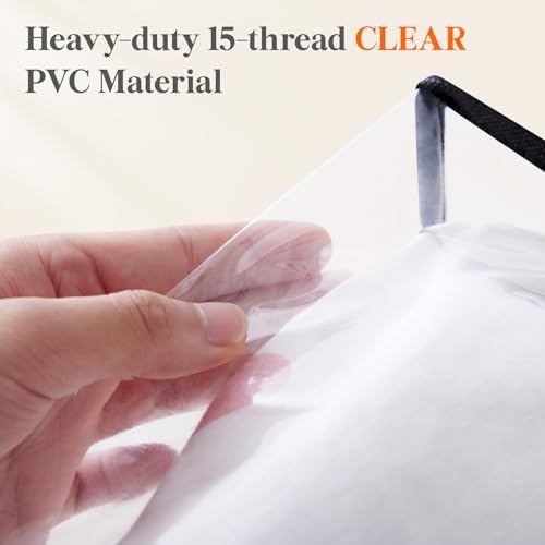 45L Clear Clothes Storage Bags,Plastic Foldable Blanket Storage Bag