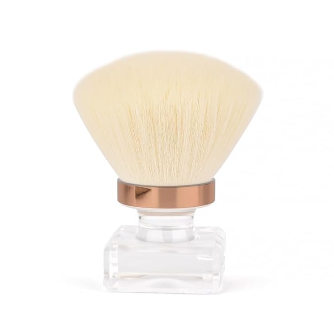KADS Nail Dust Brush - Flower Shape Crystal Base Nail Cleaning Tool (White Mushroom Shape)