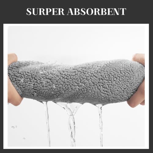 Super Absorbent Bath Mat, Low-Profile Bathroom Rug, Breathable Quick Dry Bathroom Mats for Floor, Machine Washable Thin Bath Rug for in Front of Sink Bathtub,Outside Shower,Grey, 20"x31"