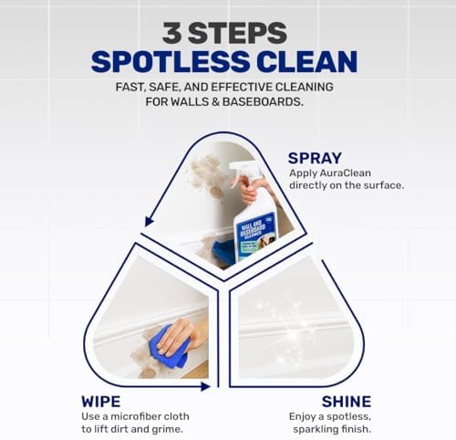 Wall & Baseboard Cleaner - Non-Toxic, Kid & Pet Safe, USA Made