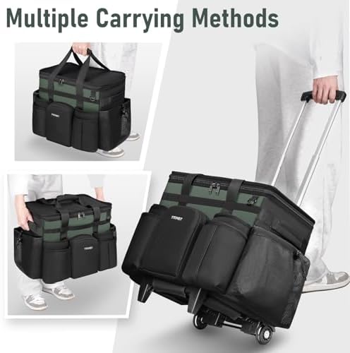 Cleaning Caddy with Wheels, Extra Large Rolling Cleaning Caddy Bag