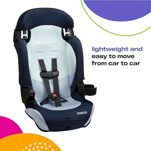 Kids Finale DX 2-in-1 Booster Car Seat, Forward Facing Toddler Car Seat (40-65 lbs) and Belt Positioning High Back Booster (40-100 lbs), Organic Waves