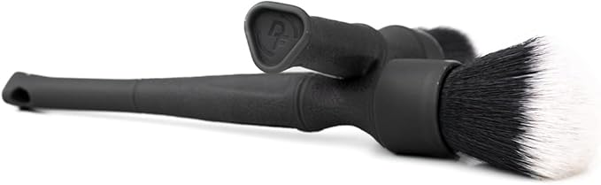 Detail Factory - TriGrip Ultra-Soft Detailing Brush Set - Scratch-Free Cleaning for Exterior, Interior Panels, Emblems, Badges, Gauges, Infotainment Screen - Black