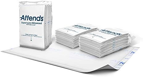 Supersorb Disposable Underpads, 30"x36", Overnight Bed Pads, 60 ct
