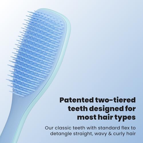 Ultimate Detangler Brush, Straight to Wavy, Denim Blues