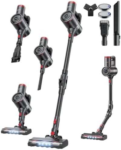 Cordless Vacuum Cleaner with Bendable Wand 45 KPA 45Mins Runtime 6-in-1