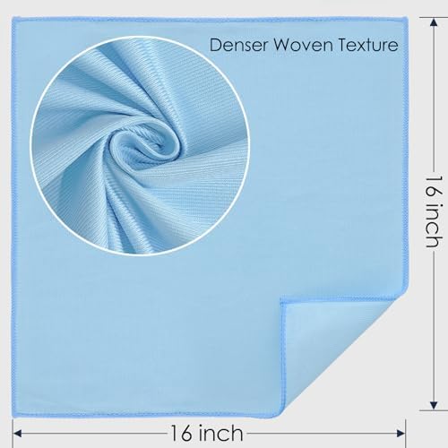 12 Pack Microfiber Glass Cleaning Cloth 16 Inch X 16 Inch Polishing Cloths Glass Cleaning Towel Lint Free Cloth for Cleaning Windows, Glasses, Mirrors, Windshields, Stainless Steel