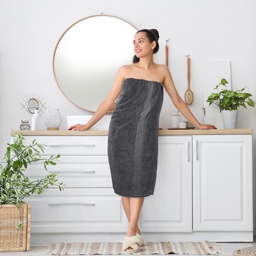 Jumbo Bath Sheets, 2 Pack, 35x70 in, 600 GSM Cotton, Grey