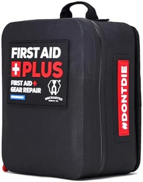 First Aid Plus Waterproof Emergency Kit with MOLLE Tear-Away Backer, Outdoor Survival Gear & First Aid Essentials for Trucks, Boats, ATVs & Adventures