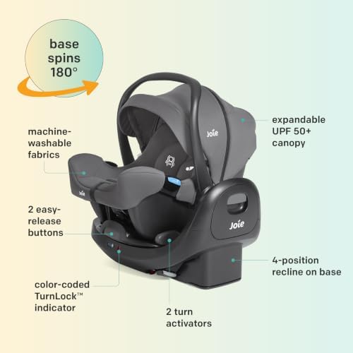 Baby, Rue™ LX Spin, 180° Rotating Base, 4-Position Recline, UPF 50+ Expandable Canopy (Mocha)