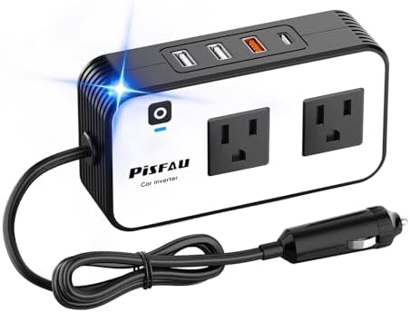 200W Car Power Inverter - DC 12V to 110V AC Car Plug Adapter Outlet