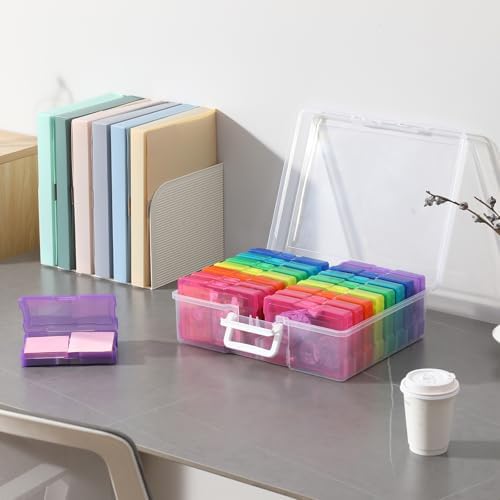 Photo Storage Boxes with Handle, Photo Organizers and Storage