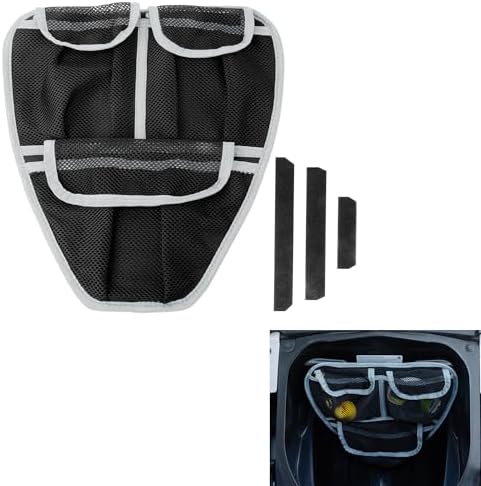 Front Trunk Organizer Frunk Tool Bag for Can Am Spyder F3 F3-L F3-S F3-T 2015+ Models - Removable 3 Mesh Pockets Storage Accessories(Gray Piping)
