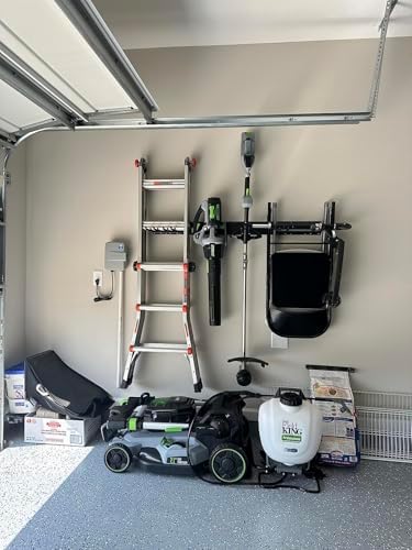 Garage Tool Organizer Wall Mount, 48", 3 Racks 6 Hooks, 300 lbs