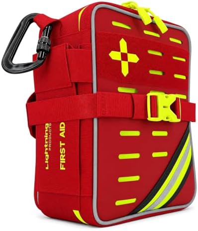 Lightning X 269 Piece First Aid Kit OSHA ANSI Class A+, Soft Case Emergency Medical Kit, Portable Trauma Kit for Home, Vehicle, Workplace, Travel, Outdoor