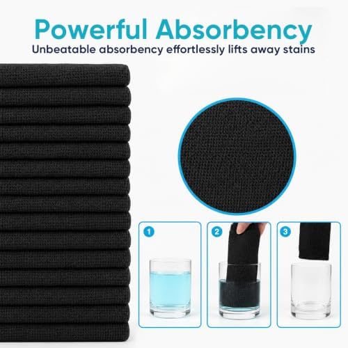 Shop Towels, 100 Pack Bulk Microfiber Cleaning Cloth 11.5" x 11.5"