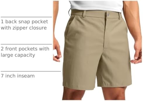 Men's Golf Dress Shorts 5"/ 7"/ 9" Stretch Casual Work Shorts