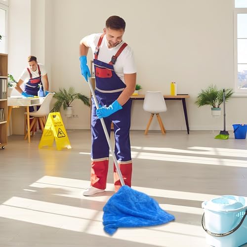 4 Pcs Extra Large Microfiber Cleaning Cloth, 30"x20" Washable Reusable Floor Cloth for Squeegee Mop House Floor Kitchen Car Window Highly Absorbent, Lint and Streak Free